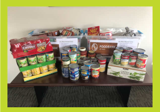 Helping Those in Need: Food Bank of Iowa Donation